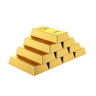 Altın külçeleri. Altın külçesi. Altın külçesi. 3B öge.