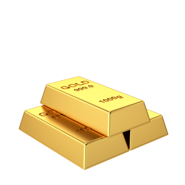 Altın külçeleri. Altın külçesi. Altın külçesi. 3B öge.