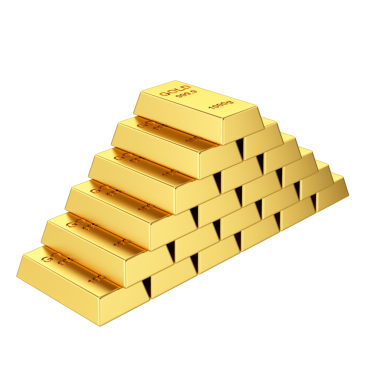 Altın külçeleri. Altın külçesi. Altın külçesi. 3B öge.