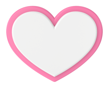 Üç boyutlu kalp. Konuşma balonu. Metin kutusu.