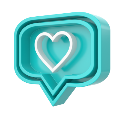 İkon gibi. Aşk ikonu. 3B illüstrasyon.