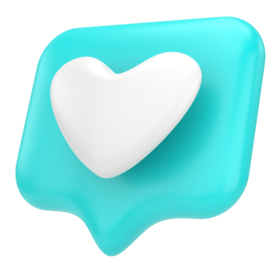 İkon gibi. Düğme gibi. 3B illüstrasyon.