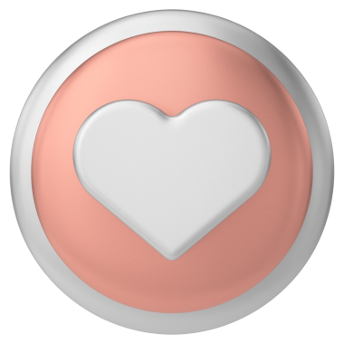 İkon gibi. Düğme gibi. 3B illüstrasyon.