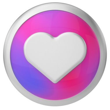 İkon gibi. Düğme gibi. 3B illüstrasyon.