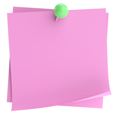 Pimi basılı not kağıdı. 3B illüstrasyon.