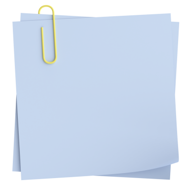 Raptiyeli not kağıdı. 3B illüstrasyon.