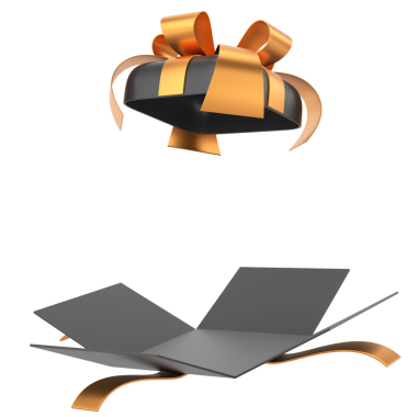 Hediye Kutusu açıldı. 3B hediye kutusu.