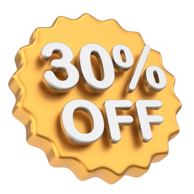 Yüzde üç buçuk indirimli. % 30 indirimli. Satış rozeti.