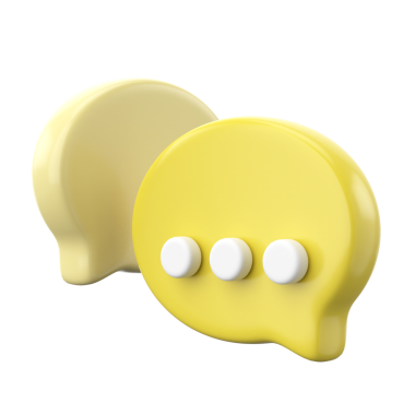 Canlı sohbet simgesi. 3B öge.