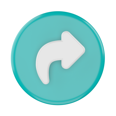 3 boyutlu paylaşım simgesi. Paylaş düğmesi. 3B öge.