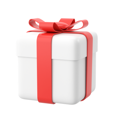 Üç boyutlu hediye kutusu. 3B öge.