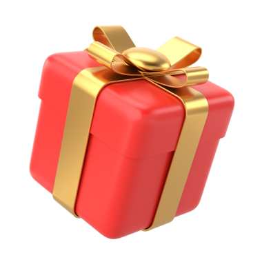 Üç boyutlu hediye kutusu. 3B öge.