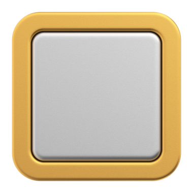 Üç boyutlu düğme. Boş tuş. 3B illüstrasyon.