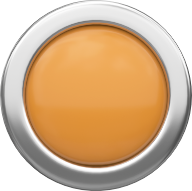 Üç boyutlu düğme. Üç boyutlu düğme. 3B illüstrasyon.