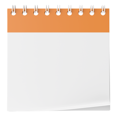 Boş takvim. Üç boyutlu takvim. 3B illüstrasyon.