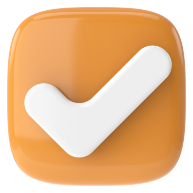 3 boyutlu onay kutusu. İşaretle. 3B illüstrasyon.