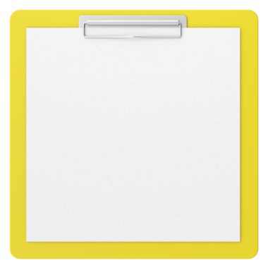 Not kağıdıyla birlikte pano. 3B illüstrasyon.