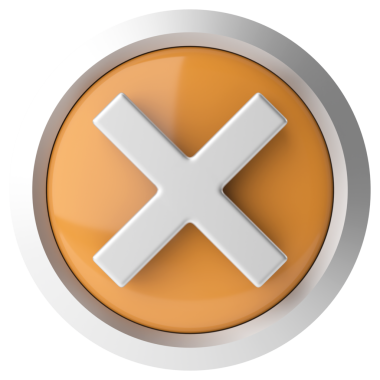 3 boyutlu çarpı işareti. 3B illüstrasyon.