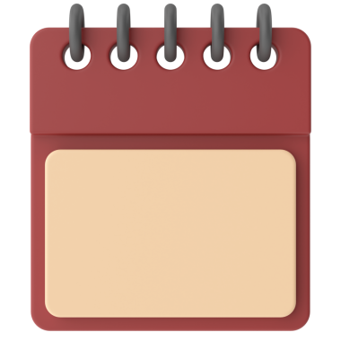 Boş takvim. 3B takvim.