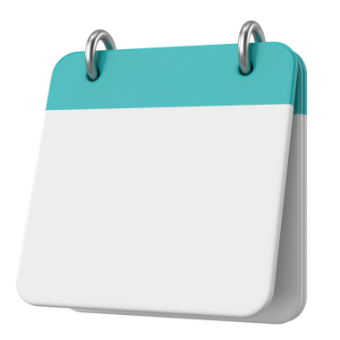 Boş takvim. 3B takvim.