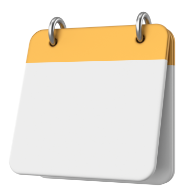 Boş takvim. 3B takvim.