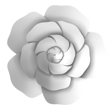 Gümüş çiçek. Üç boyutlu çiçek. 3B illüstrasyon.