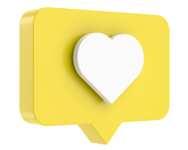 İkon gibi. Aşk ikonu. 3B illüstrasyon.