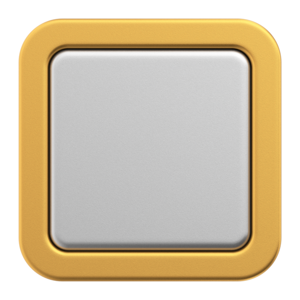 Üç boyutlu düğme. Boş tuş. 3B illüstrasyon.