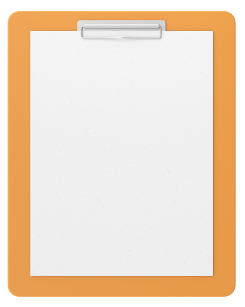 Not kağıdıyla birlikte pano. 3B illüstrasyon.