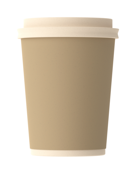 Üç boyutlu kahve fincanı. 3B illüstrasyon.