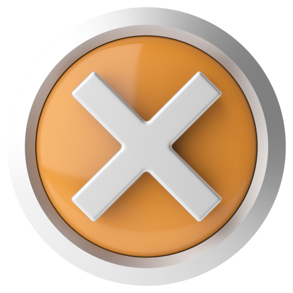 3 boyutlu çarpı işareti. 3B illüstrasyon.