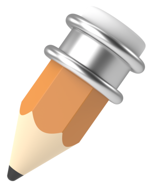 Üç boyutlu kalem. Üç boyutlu illüstrasyon. 3B görüntüleme.