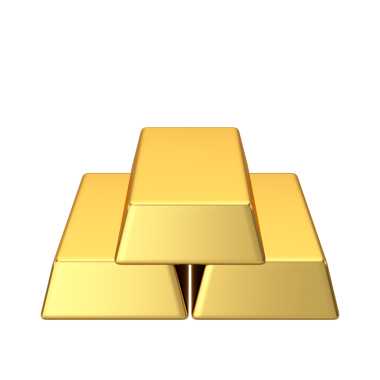 Altın külçeleri. Altın külçesi. Altın külçesi. 3B öge.