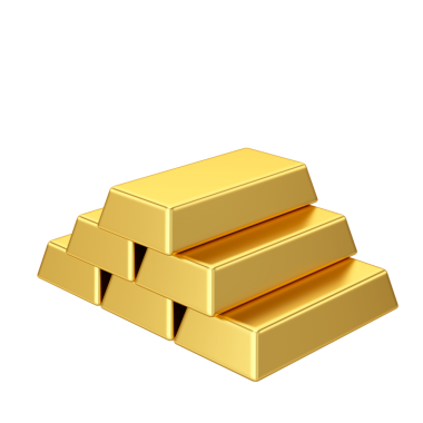 Altın külçeleri. Altın külçesi. Altın külçesi. 3B öge.