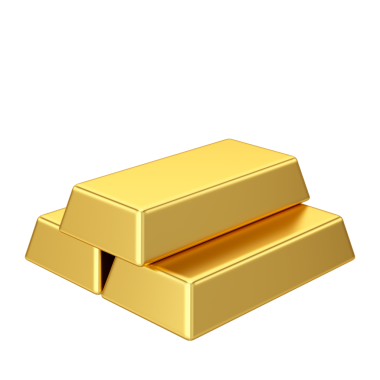 Altın külçeleri. Altın külçesi. Altın külçesi. 3B öge.