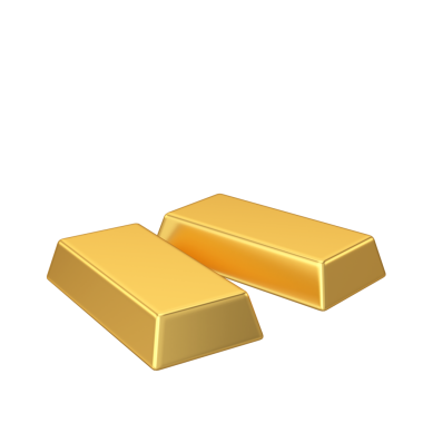 Altın külçeleri. Altın külçesi. Altın külçesi. 3B öge.