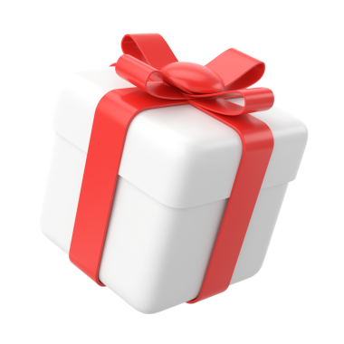 Üç boyutlu hediye kutusu. 3B öge.