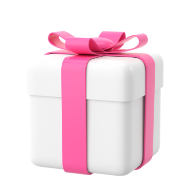 Üç boyutlu hediye kutusu. 3B öge.