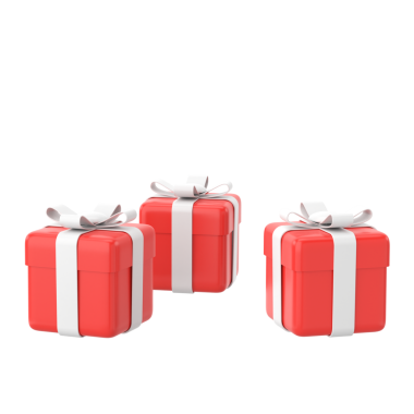 Üç boyutlu hediye kutusu. 3B öge.