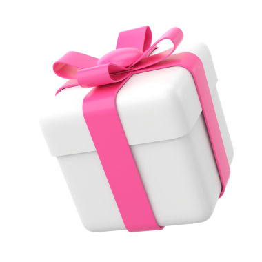 Üç boyutlu hediye kutusu. 3B öge.