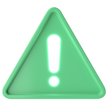 Uyarı işareti. Ünlem işareti. 3B illüstrasyon.