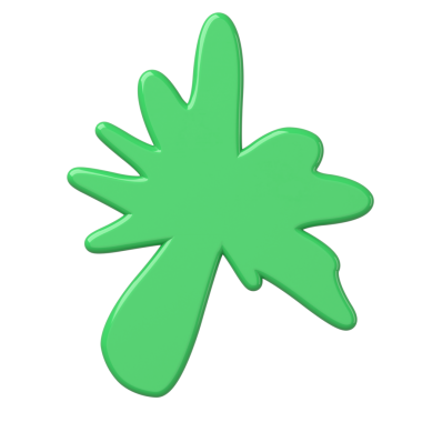 Üç boyutlu kütle şeklinde. Üç boyutlu tekstil. Yeşil leke.