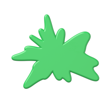 Üç boyutlu kütle şeklinde. Üç boyutlu tekstil. Yeşil leke.