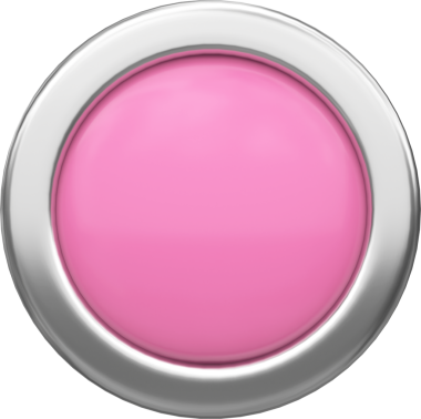 Üç boyutlu düğme. Üç boyutlu düğme. 3B illüstrasyon.