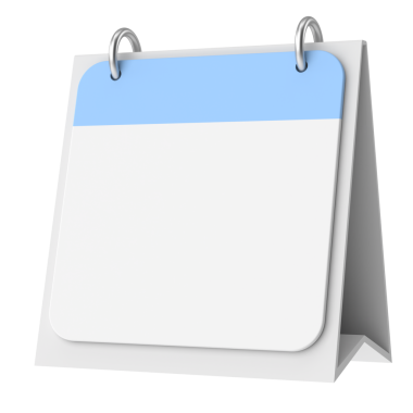 Boş takvim. Üç boyutlu takvim. 3B illüstrasyon.