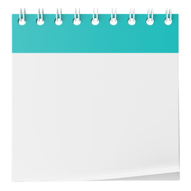 Boş takvim. Üç boyutlu takvim. 3B illüstrasyon.