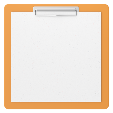 Not kağıdıyla birlikte pano. 3B illüstrasyon.