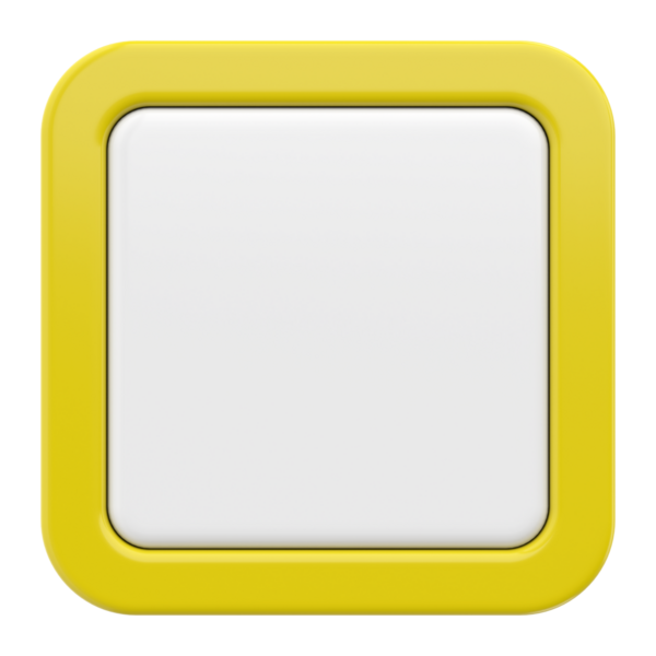 Üç boyutlu düğme. Boş tuş. 3B illüstrasyon.