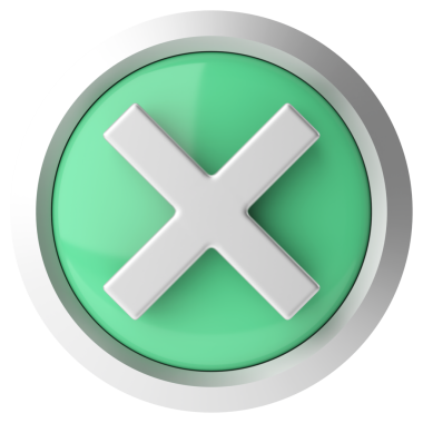 3 boyutlu çarpı işareti. 3B illüstrasyon.