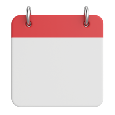 Boş takvim. 3B takvim.